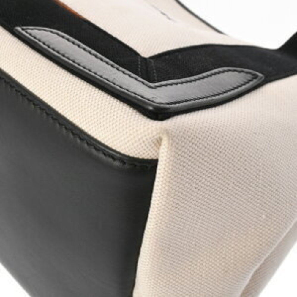 Balenciaga Navy Blue Cabas White Black Canvas Leather Handbag - Picture 7 of 9